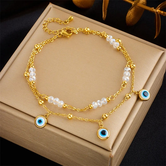 Double Layer Eyes Anklet