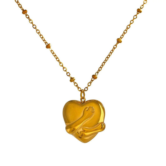 Heart Hug Pendant Necklace