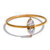 Bague fine en zircon exquise