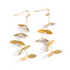 Vintage Retro Old Leaf Long Hanging Earring