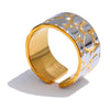 Personalisierter Temperament-Statement-Ring in zwei Farben