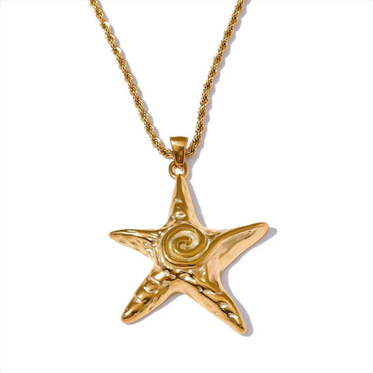 Starfish Pendant Rust Resistant Necklace