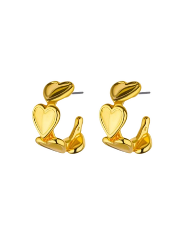 Fashion Stacking Heart Stud Earring