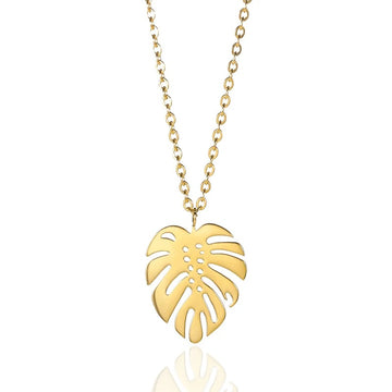 Summer Palm Leaf Necklace