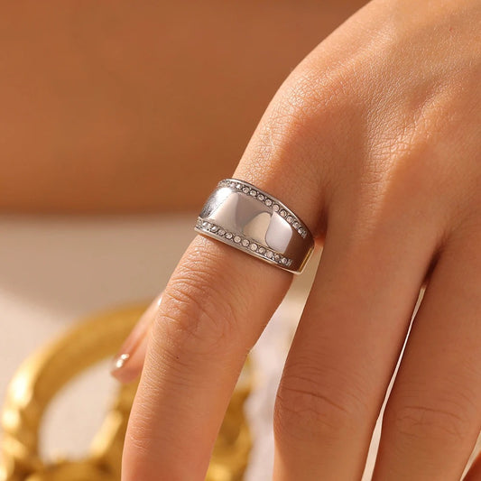 Zircon Wedding Bands Charm Couple Ring