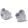 Shiny Zirconia Love Double Face Heart Earring