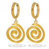 Fine Polish Vortex Pendant Earring