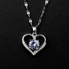 Gemstones Heart Pendant Necklace