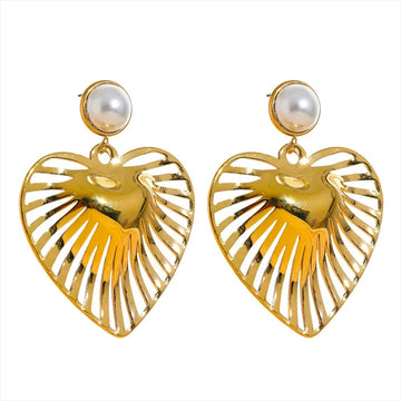 Heart Love Hollow Drop Earring