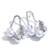 Elegant Imitation Pearls Geometric Chain Earring