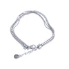 Shiny Zirconia Layered Chain Stacking Bracelet