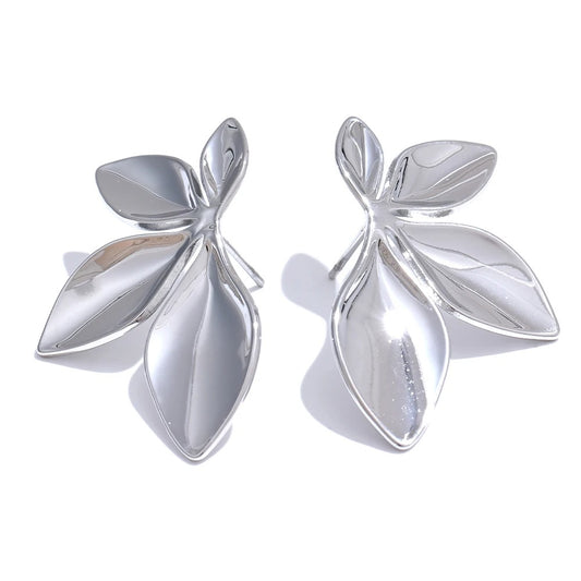 Bright Leaves Flower Stud Earring