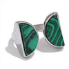 Bague en pierre naturelle de malachite verte