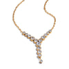 Superbe collier chic en forme de Y avec zircone cubique