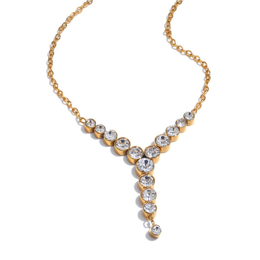 Gorgeous Bling Cubic Zirconia Y Shape Chic Necklace