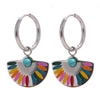 Bohemian Rainbow Drop Hoop Earring