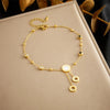 Circular Time Scale Golden Anklet