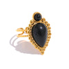 Vintage Natural Stone Artificial Agate Ring