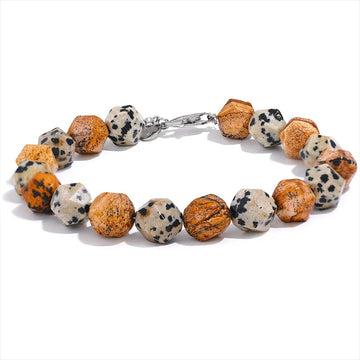 Natural Stone 100% Spotted Beads Handmade Bracelet