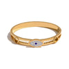 Evil Eye Stainless Metal Cubic Zirconia Bangle Bracelet