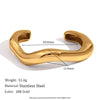 Exaggerated Irregular Liquid Wave Open Bracelet