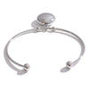 Fashion Round Pendant Opening Wrist Cuff Bracelet