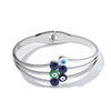 Statement Blue Enamel Eye Wide Bracelet