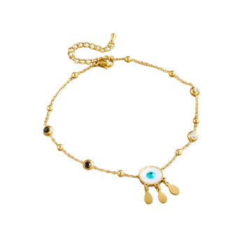 Circular Time Scale Golden Anklet