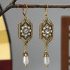 Boho Ethnic Geometric Water Drop Stone Earring