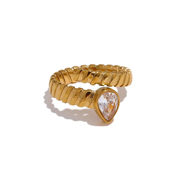 Zarter Twisted Snake Zirkonia Ring