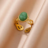 Vintage Stone Double Layer Ring